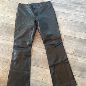 Old Navy Black Leather Morotcycle Pants
